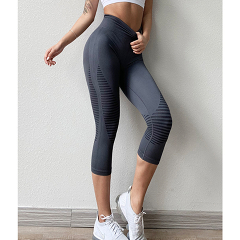 Pantalones de fitness de ejercicio de cintura alta para mujer, ajustados y ajustados para yoga de mujer, pantalones de fitness de secado rápido de alto rebote